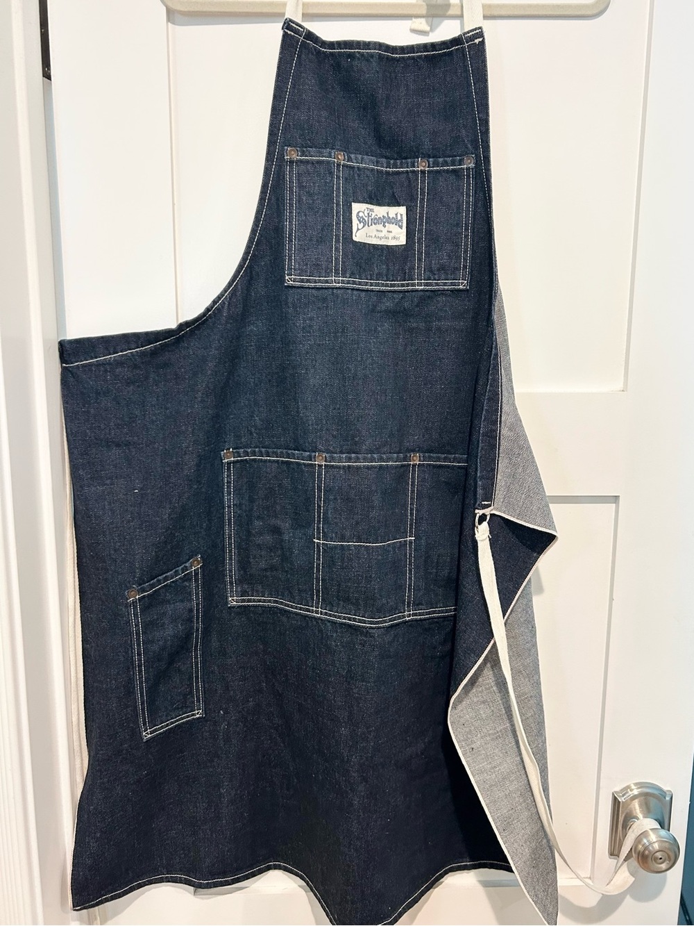The Stronghold Long Bib Selvedge Denim Apron